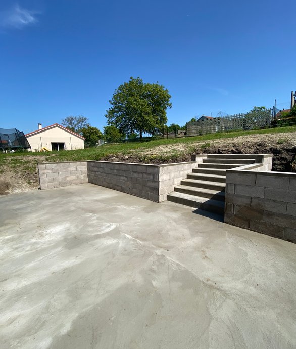 terrasse extérieure en béton